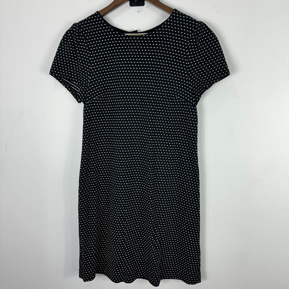 Anthropologie Maeve Black Polka Dot Shift Dress Womens Small Parisian Capsule